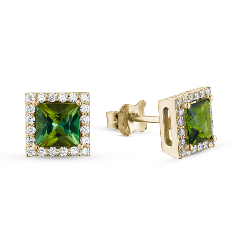 Green Tourmaline Earrings