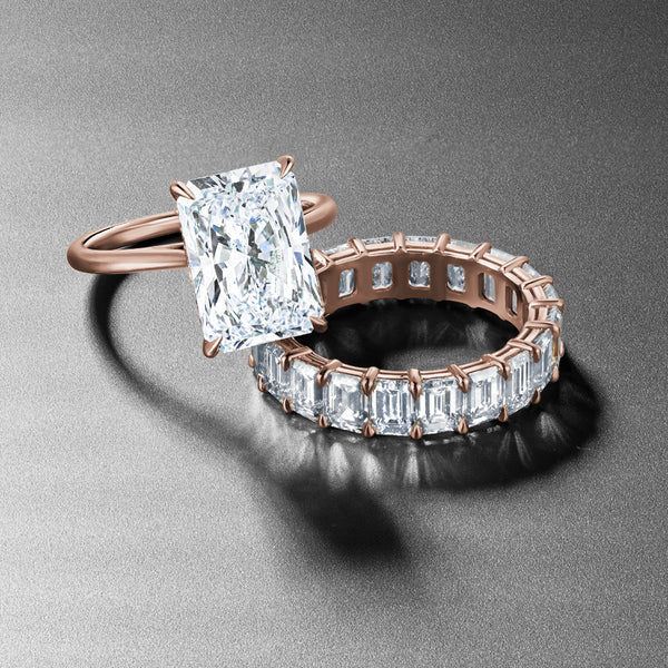 Emerald cut diamond eternity